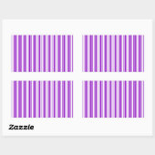 Sticker Rectangulaire Bandes royales de bonbons violets et blancs (Feuille)