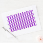 Sticker Rectangulaire Bandes royales de bonbons violets et blancs (Enveloppe)