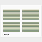 Sticker Rectangulaire Bandes vert olive (Feuille)