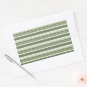 Sticker Rectangulaire Bandes vert olive (Enveloppe)