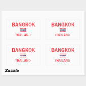 Sticker Rectangulaire Bangkok Thaïlande (Feuille)