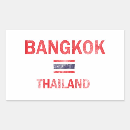 Sticker Rectangulaire Bangkok Thaïlande (Devant)