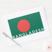 Sticker Rectangulaire bangladesh pays drapeau symbole nom texte (Enveloppe)