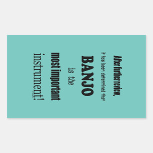 Sticker Rectangulaire Banjo Instrument le plus important Bâton rectangul