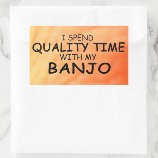 Sticker rectangulaire Banjo Time Quality (Sac)