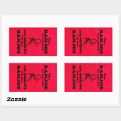 Sticker Rectangulaire Banjos interdit l'autocollant rectangulaire (Feuille)