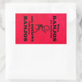 Sticker Rectangulaire Banjos interdit l'autocollant rectangulaire (Sac)