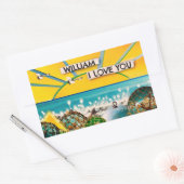 STICKER RECTANGULAIRE BANNIÈRE DE SOLEIL (Enveloppe)