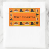 Sticker Rectangulaire Bannière de Thanksgiving (Sac)