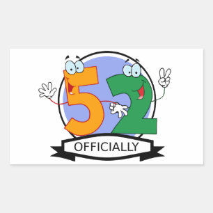 Sticker Rectangulaire Bannière officielle 52 Anniversaire