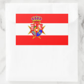 Sticker Rectangulaire Bannière rouge blanc Grand-Duché de Toscane (Sac)