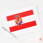 Sticker Rectangulaire Bannière rouge blanc Grand-Duché de Toscane (Enveloppe)
