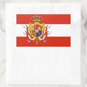 Sticker Rectangulaire Bannière rouge blanc Grand-Duché de Toscane (Sac)