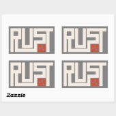 Sticker Rectangulaire Bannière RUST CRWaG (Feuille)