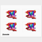 Sticker Rectangulaire Bannière sensibilisation sur l'autisme (Feuille)