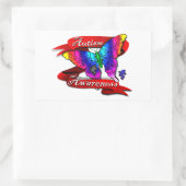 Sticker Rectangulaire Bannière sensibilisation sur l'autisme (Sac)