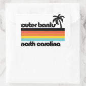 Sticker Rectangulaire Banques extérieures Caroline du Nord (Sac)