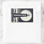 Sticker Rectangulaire Bar Harbour Maine Lighthouse Moon (Sac)