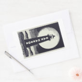 Sticker Rectangulaire Bar Harbour Maine Lighthouse Moon (Enveloppe)