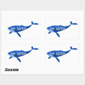 Sticker Rectangulaire Bar Harbour Maine Whale (Feuille)