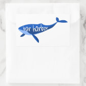 Sticker Rectangulaire Bar Harbour Maine Whale (Sac)