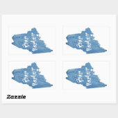 Sticker Rectangulaire Bar Harbour Maine Wood Grain (Feuille)