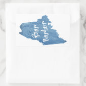 Sticker Rectangulaire Bar Harbour Maine Wood Grain (Sac)