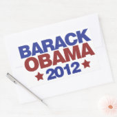 Sticker Rectangulaire Barack Obama 2012 (Enveloppe)