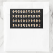 Sticker Rectangulaire Barack Obama - Présidents Des États-Unis (Sac)