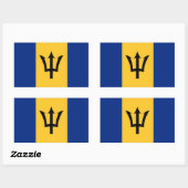 STICKER RECTANGULAIRE BARBADOS (Feuille)