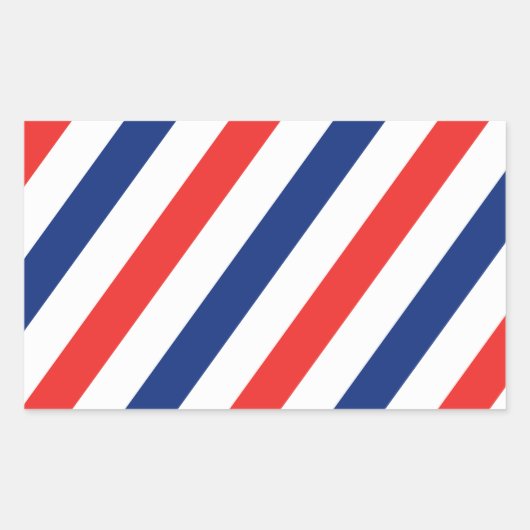 Sticker Rectangulaire Barber Stripes (Devant)