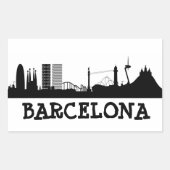 Sticker Rectangulaire Barcelone (Devant)
