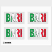 Sticker Rectangulaire Bari Italie (Feuille)