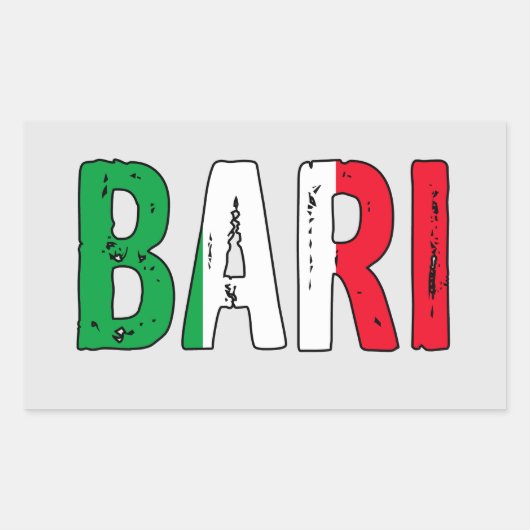 Sticker Rectangulaire Bari Italie (Devant)