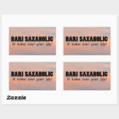 Sticker rectangulaire Bari Saxaholic Life (Feuille)