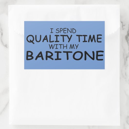 Sticker rectangulaire Baritone Time Quality (Sac)