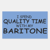 Sticker rectangulaire Baritone Time Quality (Devant)