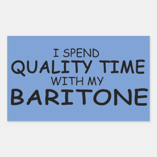 Sticker rectangulaire Baritone Time Quality (Devant)