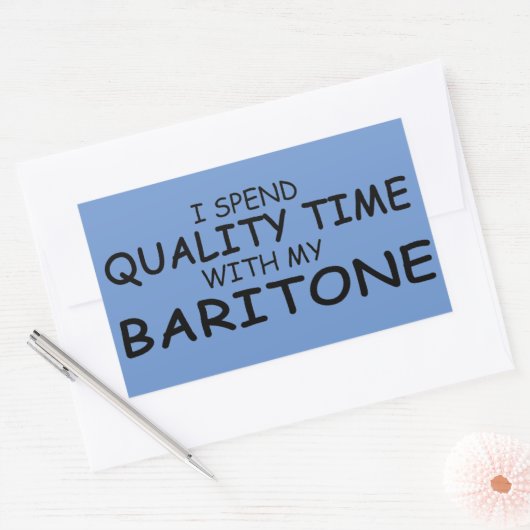 Sticker rectangulaire Baritone Time Quality (Enveloppe)