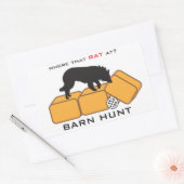 Sticker Rectangulaire Barn Hunt Dog sur Bales (Enveloppe)