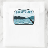 Sticker Rectangulaire Barre de pêche Buckeye Lake Ohio (Sac)