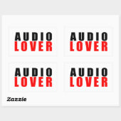 Sticker Rectangulaire Basculement audio (Feuille)