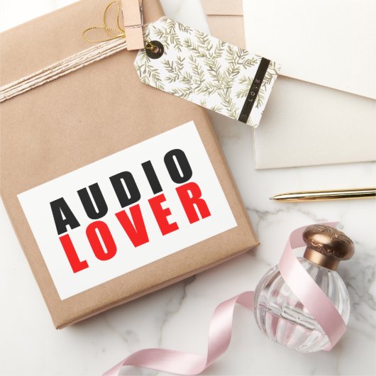 Sticker Rectangulaire Basculement audio (Cadeaux)