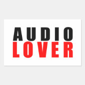 Sticker Rectangulaire Basculement audio (Devant)