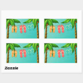 Sticker Rectangulaire Bascules électroniques tropicales (Feuille)