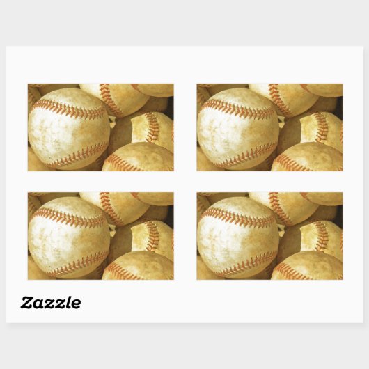 Sticker Rectangulaire Baseball (Feuille)