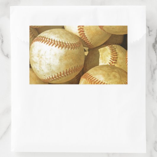 Sticker Rectangulaire Baseball (Sac)