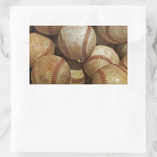 Sticker Rectangulaire Baseball (Sac)