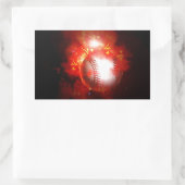 Sticker Rectangulaire Baseball flamboyant (Sac)