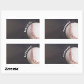 Sticker Rectangulaire Baseball personnalisé (Feuille)